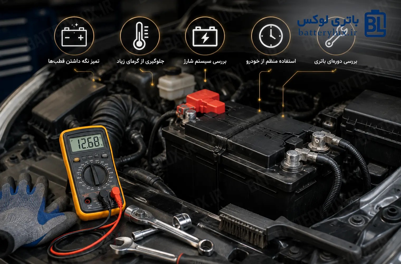 افزایش عمر باتری ماشین