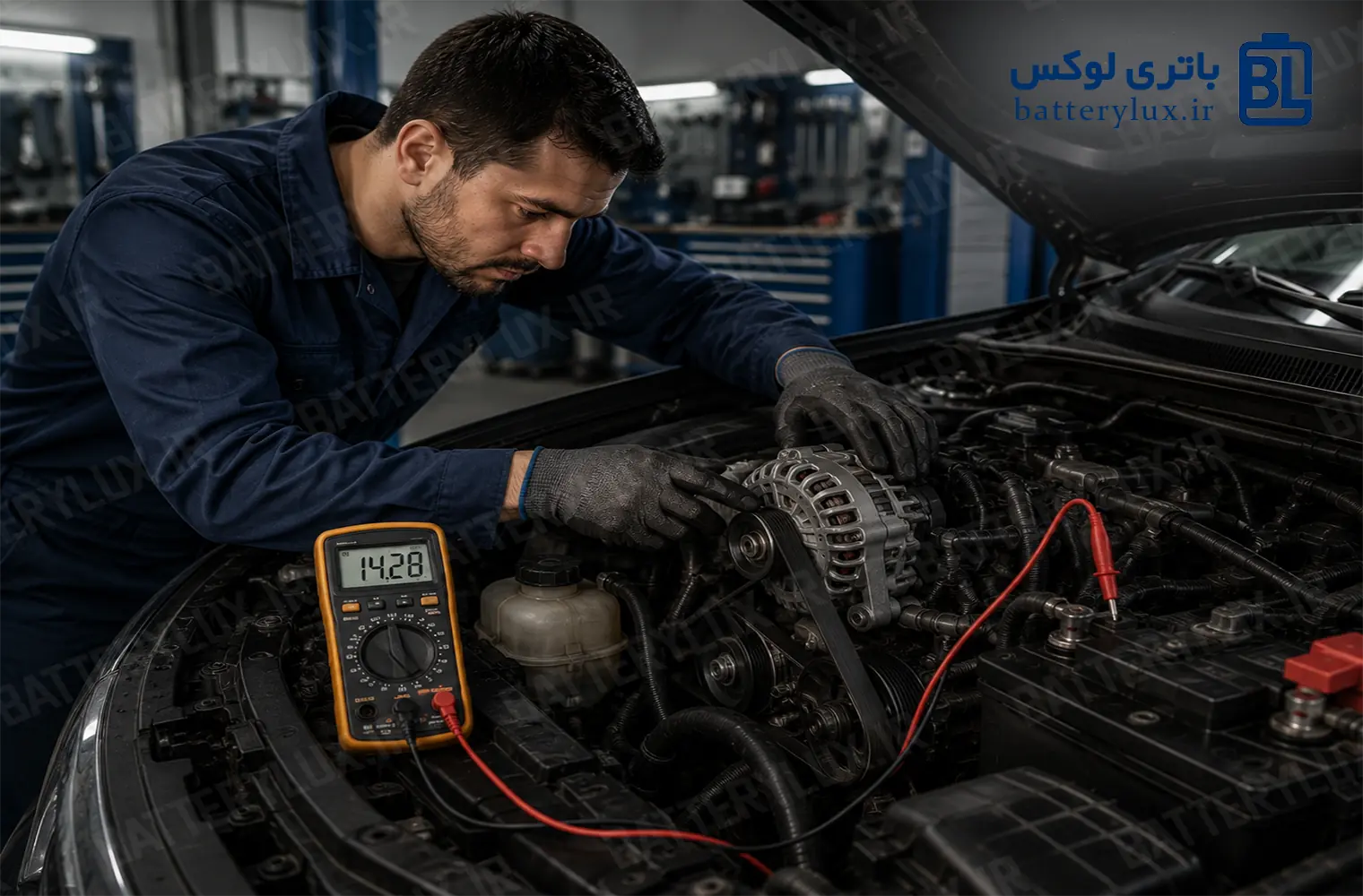 بررسی دینام و سیستم شارژ خودرو