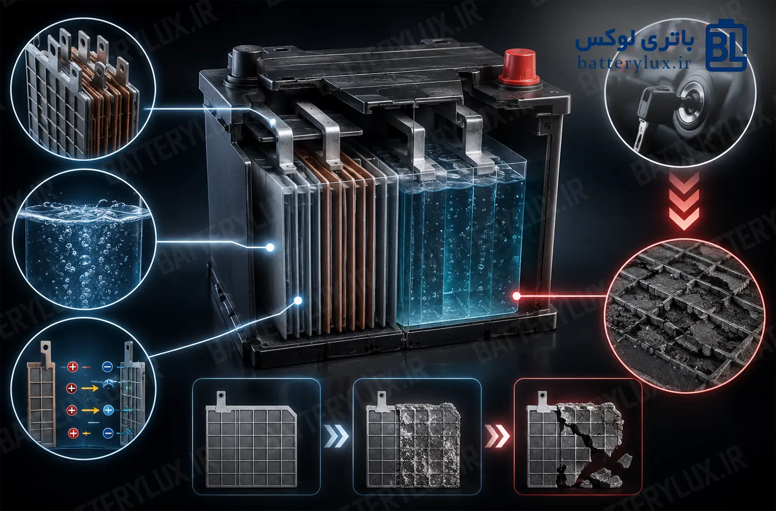 صفحات سربی باتری ماشین