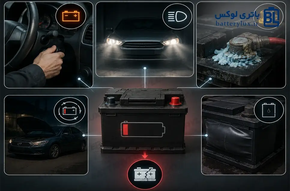 علائم خراب شدن باتری ماشین