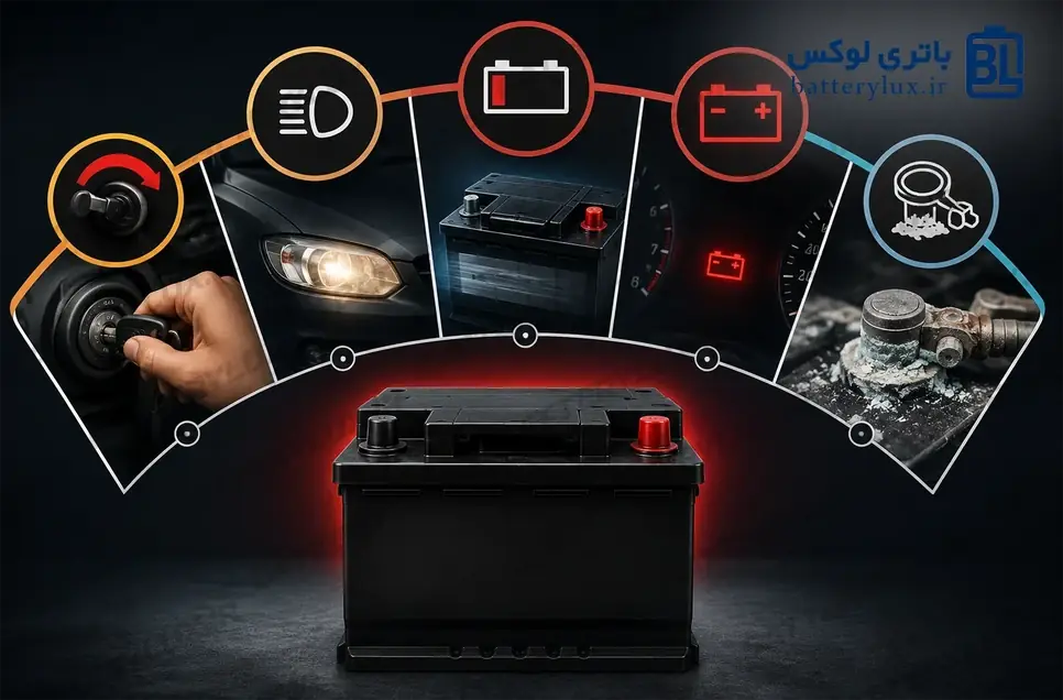 نشانه های ضعیف شدن باتری خودرو