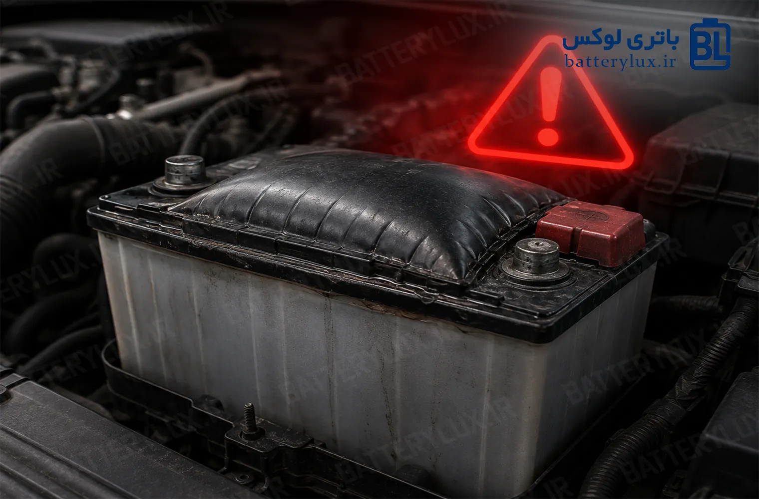 باتری ماشین باد کرده؛ علت، خطرات و بهترین زمان تعویض باتری
